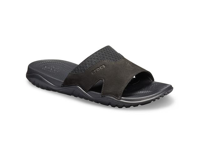 Crocs swiftwater hot sale leather slide